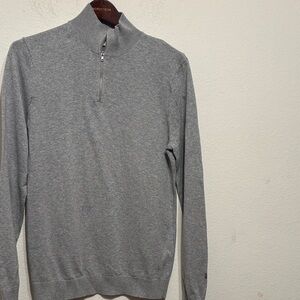 Topman Gray Zip-Up Men's Sweater